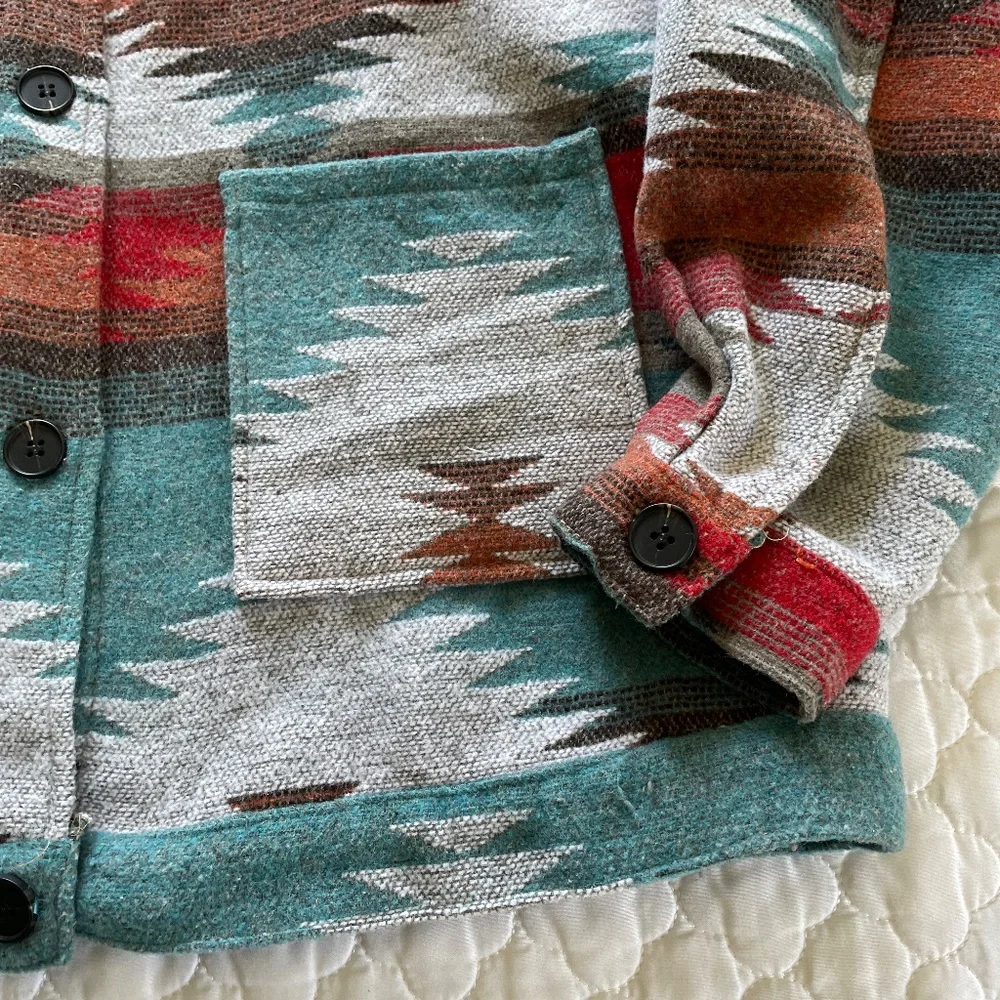 Miss Sparkling Southwest Style Oversized Shirt Size Medium - Picture 2 of 6